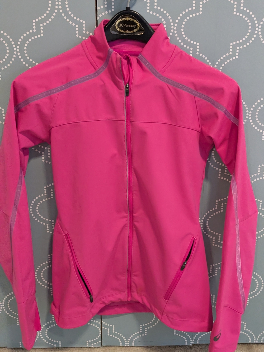 Asics Hot Pink Full-Zip Utility Jacket
